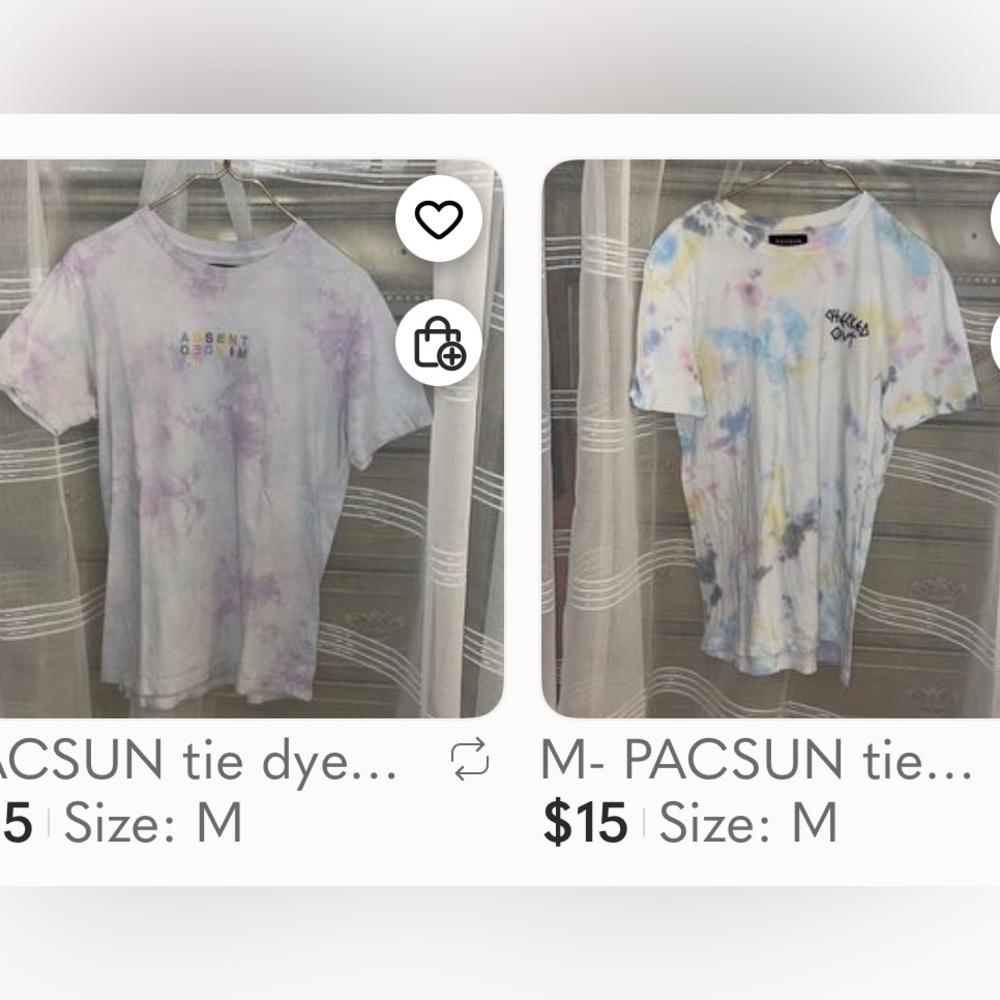 2 PacSun Tee - Pastel Purple original listing in my closet w pics